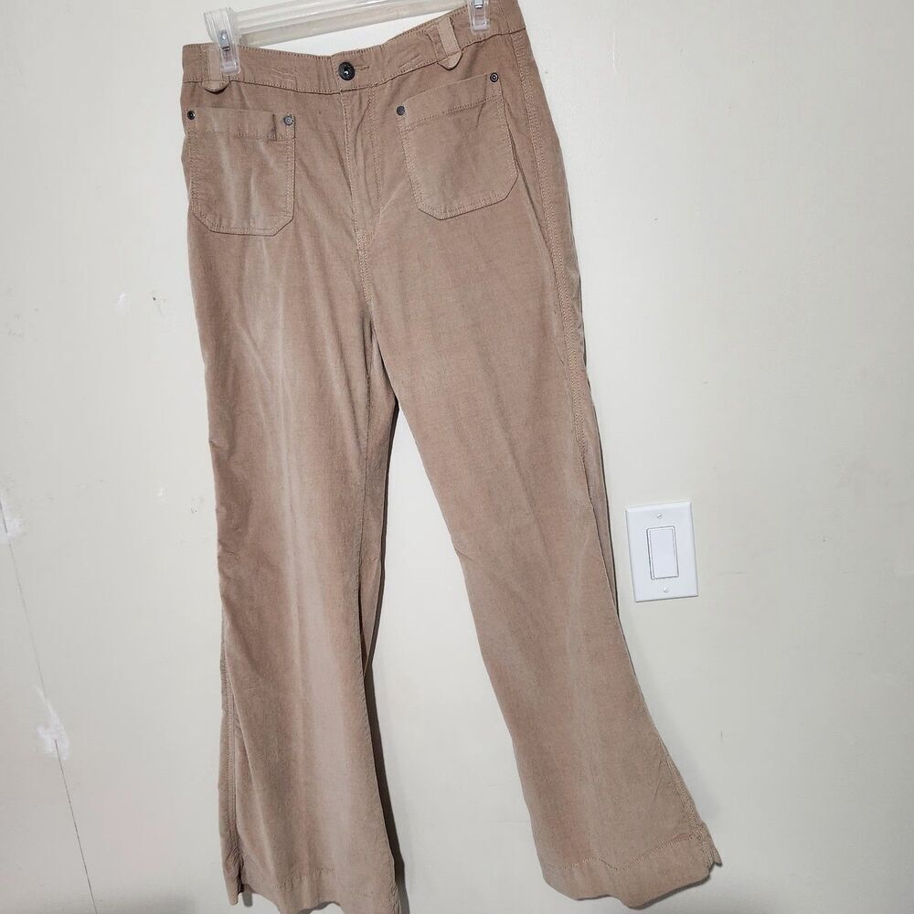 Marrakech Antropologie Corduroy Pants Size 8/29 Wide Leg Color Khaki.